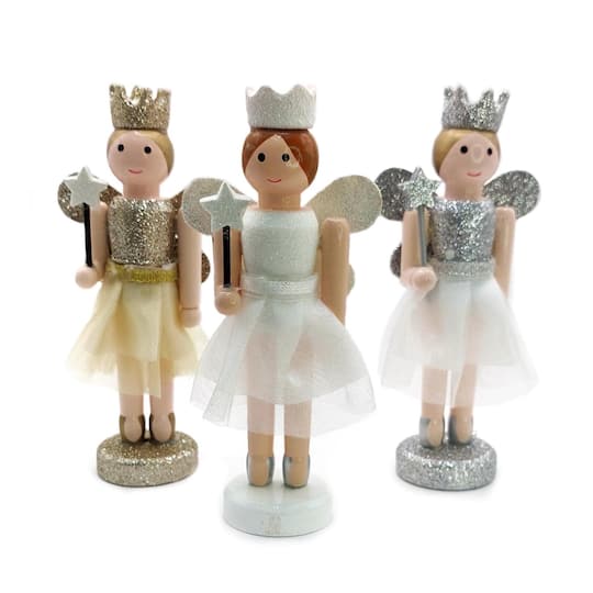 Wizardi Classic Wooden Christmas Fairies Festive Decoration Set | Michaels®